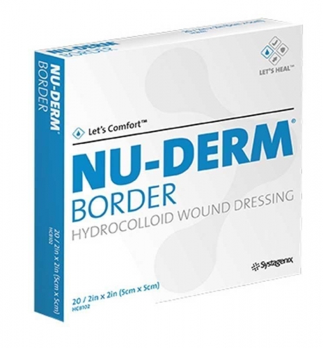 Nu-Derm Hydrocolloid Border Dressing 5cmx5cm 20