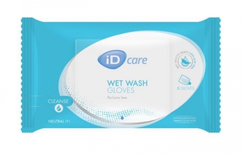 iD Care Wet Wash Gloves No Perfume Pk8x24